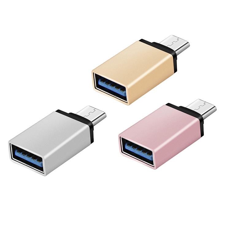 USB轉TypeC 轉接頭 usb to type-c 金屬 OTG 3.0USB母轉typec公-細節圖2