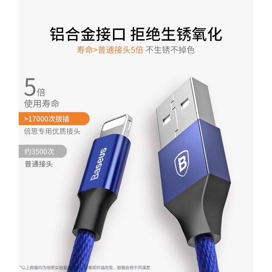 Baseus倍思 藝紋快速充電傳輸線 2A 蘋果 IOS & Micro & Type-C-細節圖2