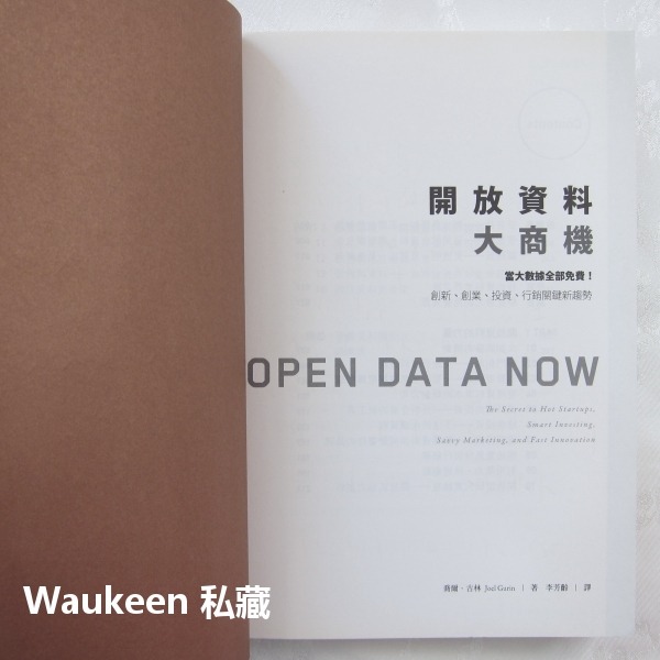 開放資料大商機 OPEN DATA NOW 喬爾古林 Joel Gurin 時報出版 關聯數據 大數據 人工智慧 AI-細節圖2