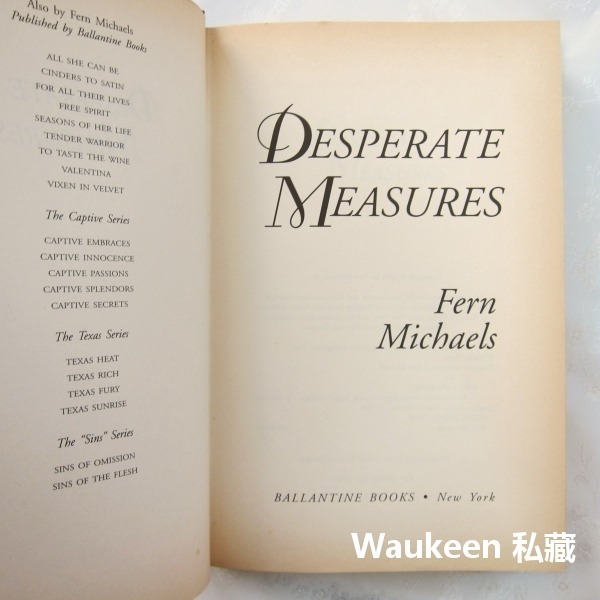 孤注一擲 Desperate Measures 芬恩米契爾 Fern Michaels 傾似彩雲作者 言情小說 羅曼史-細節圖3