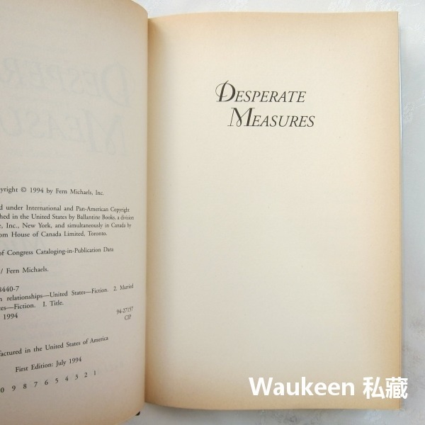 孤注一擲 Desperate Measures 芬恩米契爾 Fern Michaels 傾似彩雲作者 言情小說 羅曼史-細節圖4