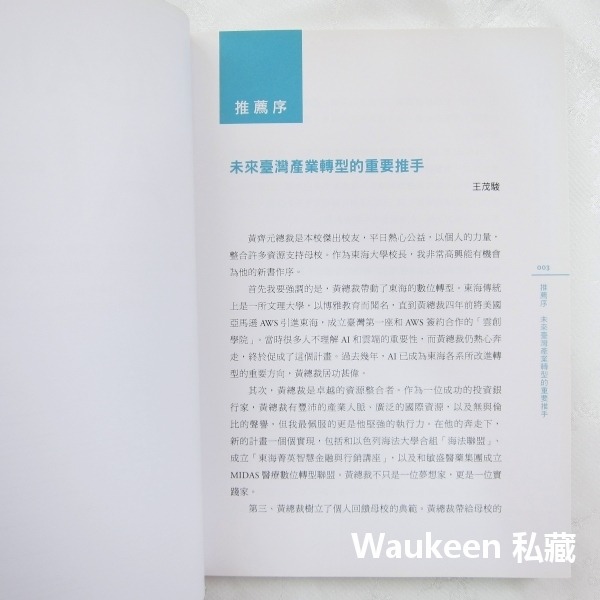 從AI到AI＋ 臺灣零售 醫療 基礎建設 金融 製造 農牧 運動產業第一線的數位轉型 黃齊元 真文化出版社 人工智慧 商-細節圖3