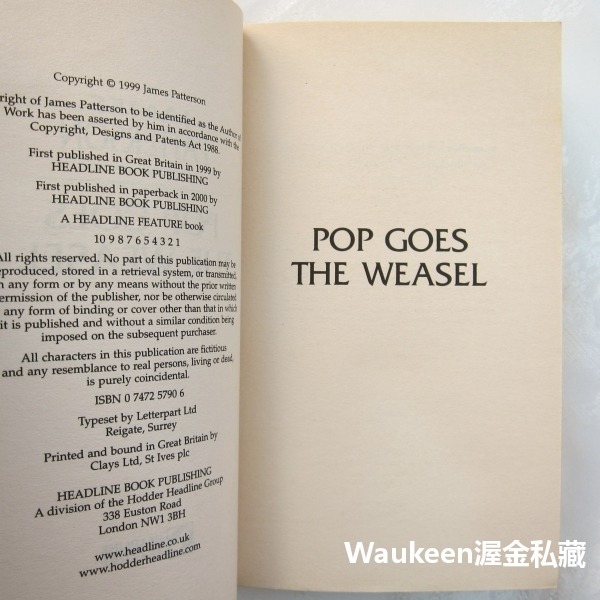 黃鼠狼快跑 Pop Goes the Weasel 詹姆斯派特森 James Patterson 厄運再臨作者 驚悚懸疑-細節圖6