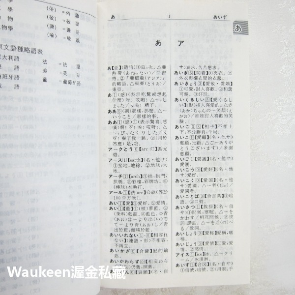 當代日漢辭典 附音訓讀法漢字索引 張生林 大新書局 日語 琉球語系 日本大和民族 單字詞彙 語言學習-細節圖6