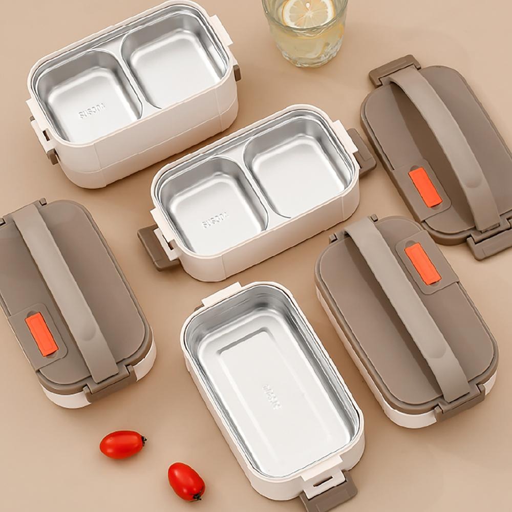 🎌日式多層便當盒🍱 學生族 上班族 不鏽鋼便當盒 多層分隔便當盒 可微波304不鏽鋼 防漏 保鮮便當 抗汙 便當袋-細節圖5
