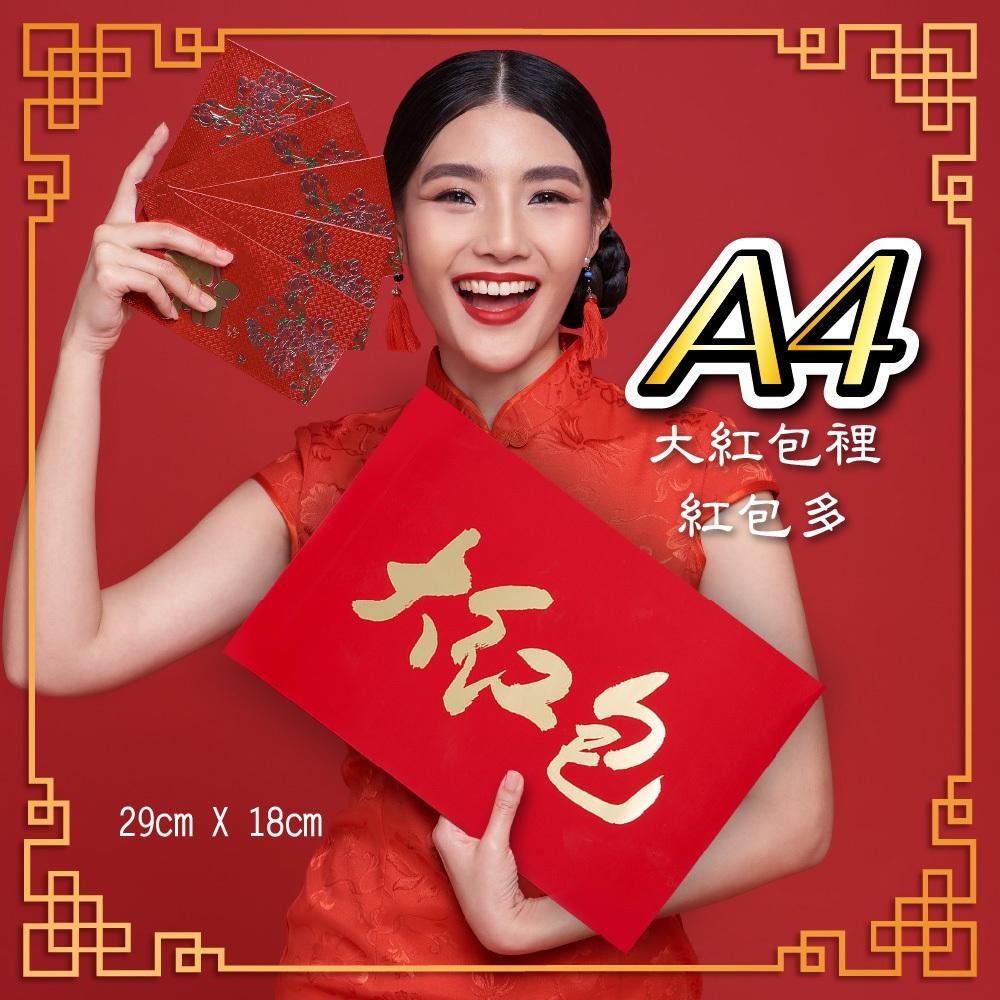 【台灣現貨】膚感創意時尚紅包袋 燙金紅包袋 年節禮品 尾牙活動 年終獎金 企業禮贈品 蛇年 2025 紅包 A4大紅包-細節圖4