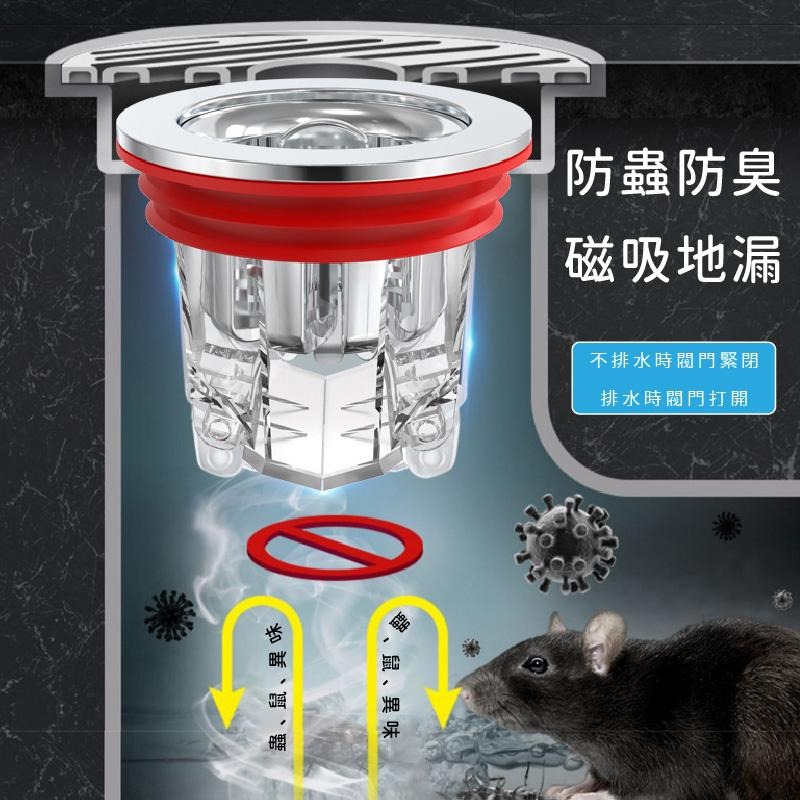 磁吸地漏 防蟲 防臭 防異味 簡易安裝 密封地漏-細節圖2