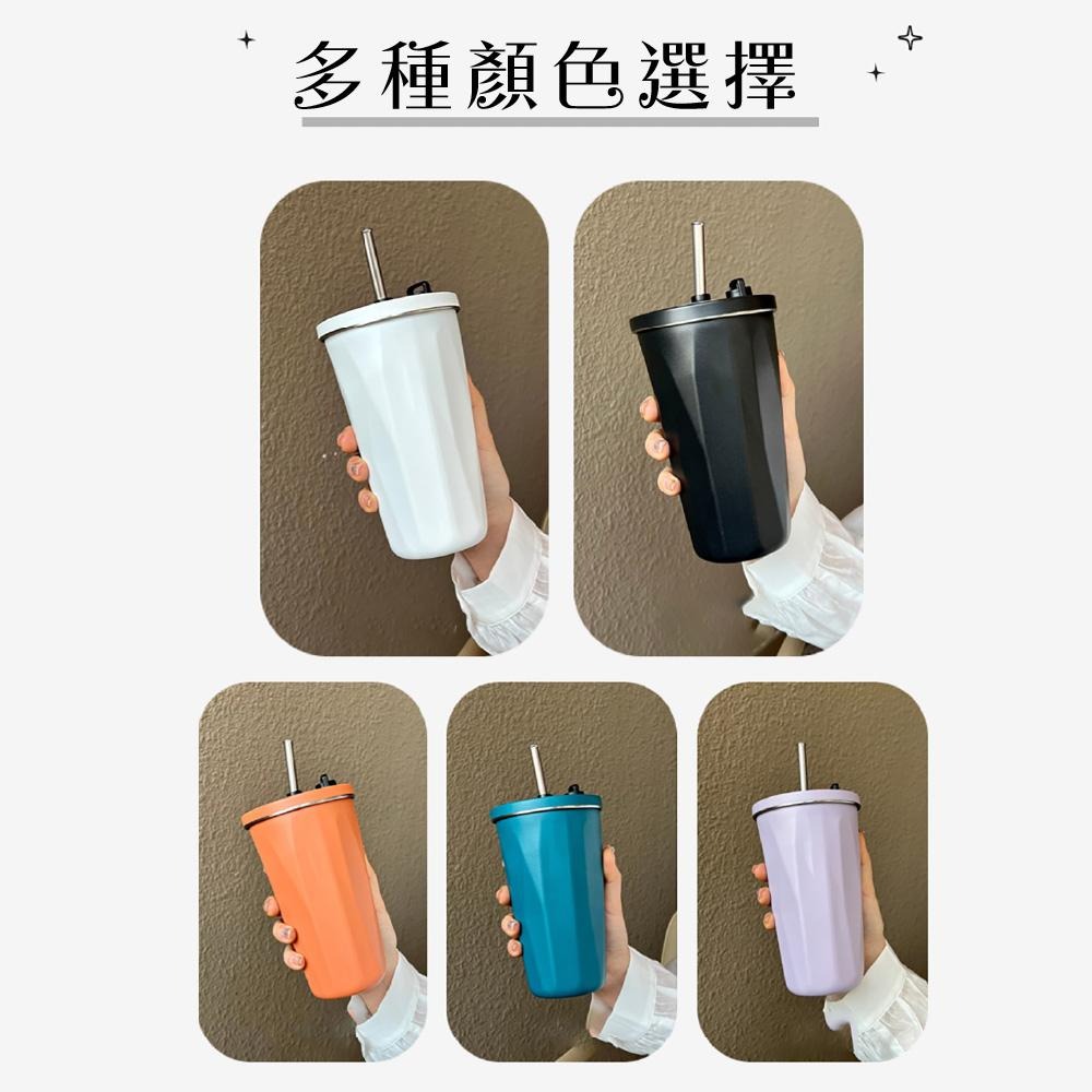 🔥破盤超低，虧本出清🔥數量有限🔥600ML咖啡杯 304不銹鋼保溫保冷瓶  飲料杯 吸管杯 伸縮吸管 密封防漏-細節圖9