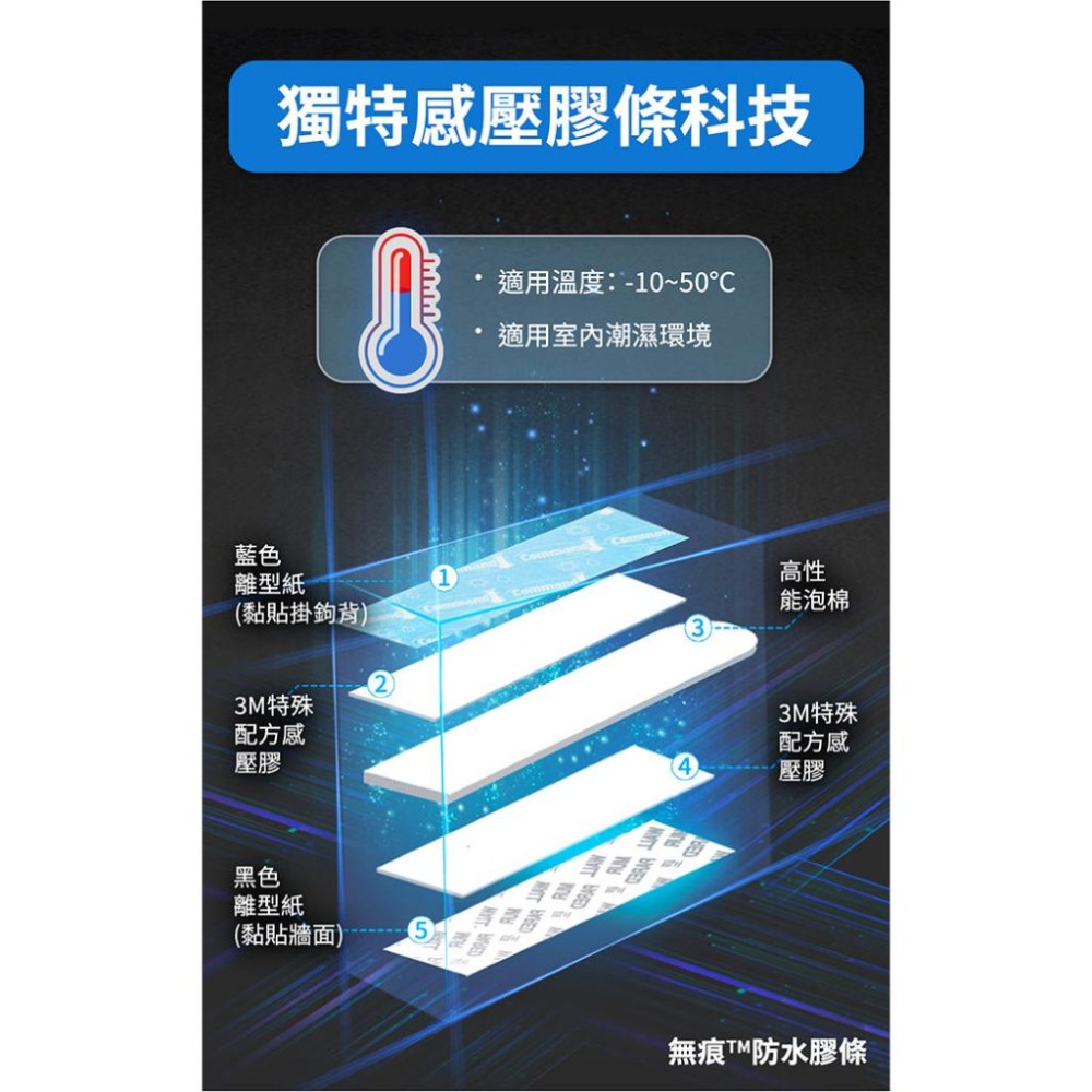 🔥搶3M🔥3M M17730 無痕 極淨防水收納系列 - 毛巾架 免釘免鑽 毛巾架-細節圖9