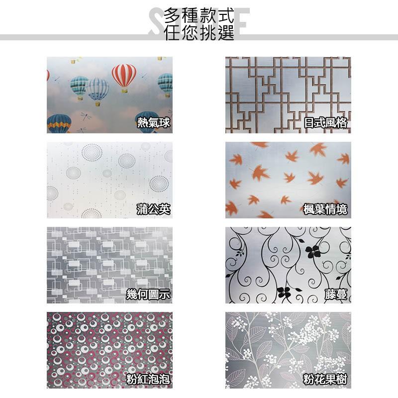 🔥搶現貨🔥 8款超大尺寸簡易黏貼窗花貼  90x300 cm   簡易/窗貼/可愛/時尚/窗花/落地窗/隔熱/壁紙/壁貼-細節圖9