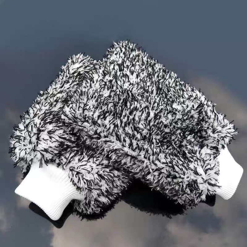 ⚡️Han洗車天堂⚡️纖維洗車手套 洗車手套 羊毛手套 美光洗車手套 超細纖維洗車手套 羊毛洗車 汽車美容 洗車用具-細節圖2