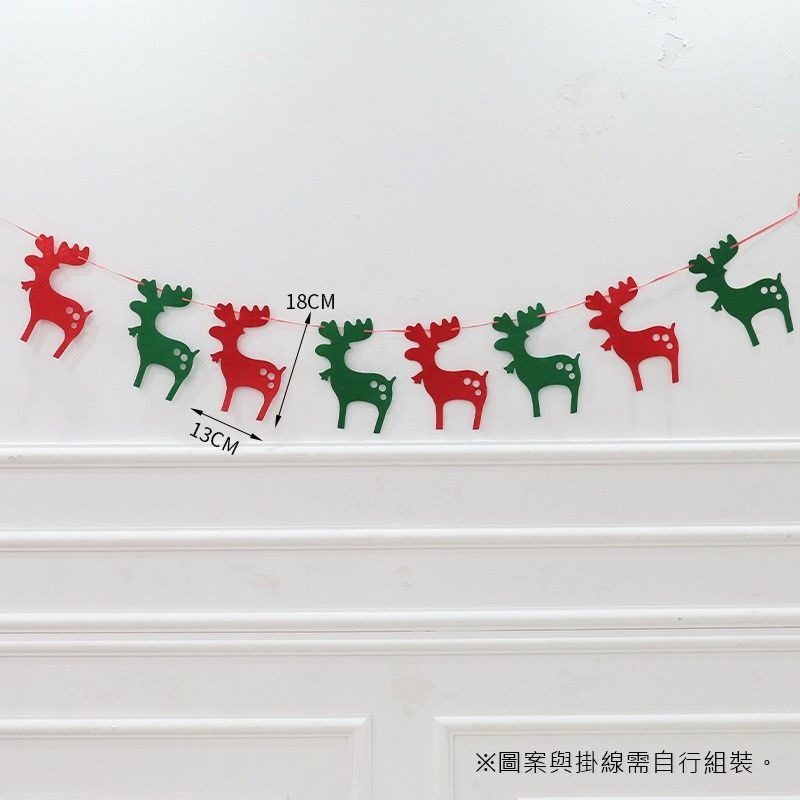 台灣現貨 聖誕裝飾 聖誕節佈置 聖誕裝飾品 聖誕節掛旗 聖誕節拉旗 聖誕老人 聖誕樹 麋鹿 聖誕裝飾材料 聖誕節吊旗批發-細節圖5