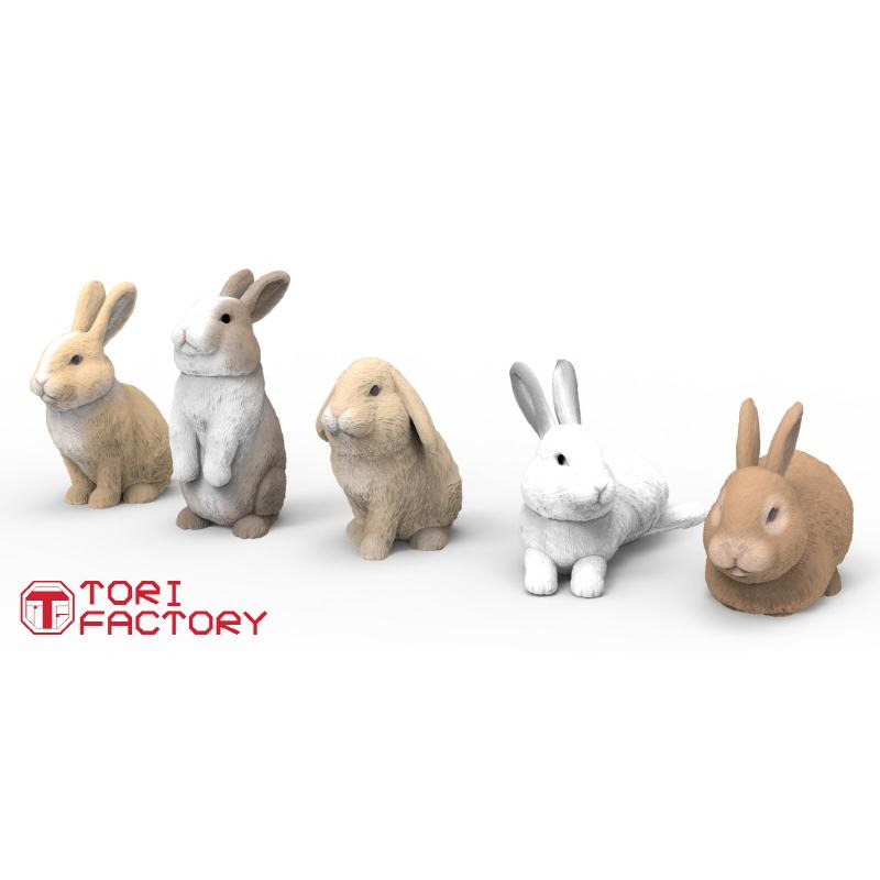 [小人物繪舘]*現貨*Tori ZA-16兔子組5隻1/35,1/24,1/12 3D列印模型情景人形搭配-細節圖2