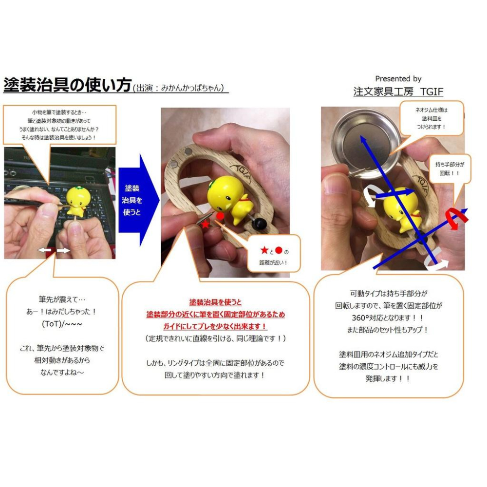 【小人物繪舘】*現貨*日版 惑星屋あるこ 塗装治具 微縮模型零件塗裝手持 模型工具模型鉗-細節圖9