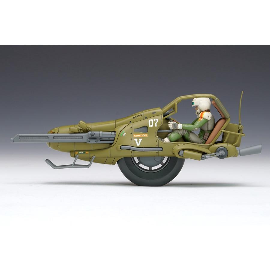 【小人物繪舘】*現貨*日版WAVE 安彥良和 金星戰記30周年紀念 獵犬單輪戰鬥機車 與主角HIRO 1/20組裝模型-細節圖3