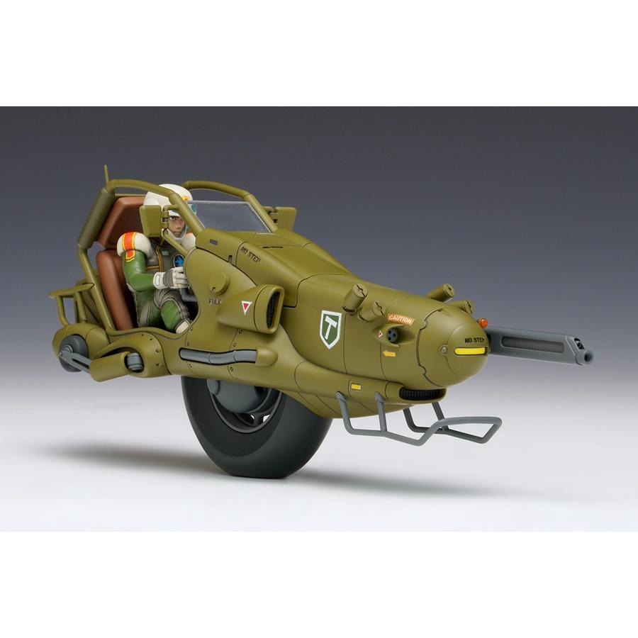 【小人物繪舘】*現貨*日版WAVE 安彥良和 金星戰記30周年紀念 獵犬單輪戰鬥機車 與主角HIRO 1/20組裝模型-細節圖4