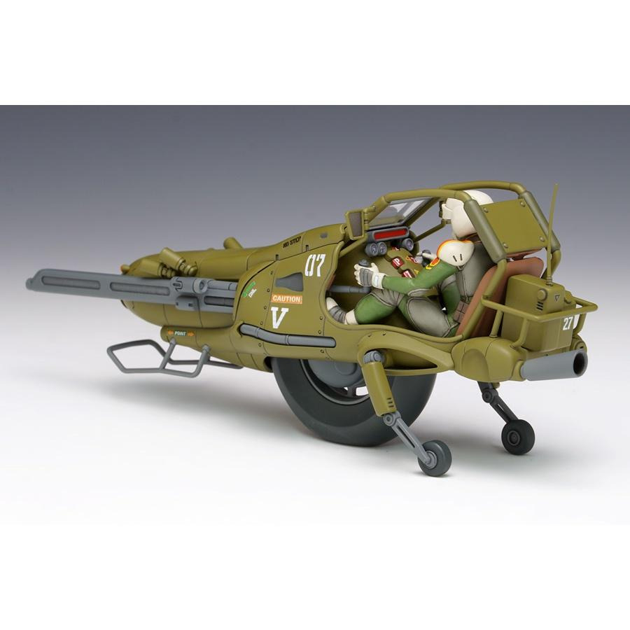 【小人物繪舘】*現貨*日版WAVE 安彥良和 金星戰記30周年紀念 獵犬單輪戰鬥機車 與主角HIRO 1/20組裝模型-細節圖5