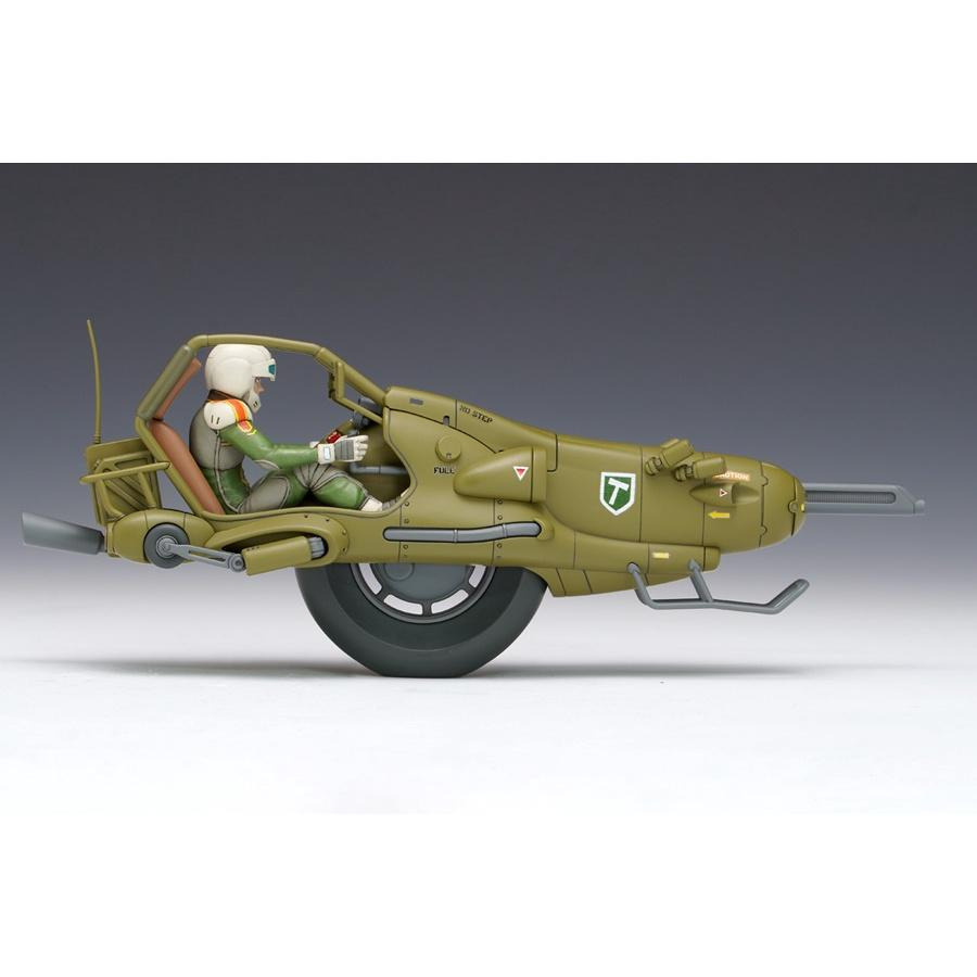 【小人物繪舘】*現貨*日版WAVE 安彥良和 金星戰記30周年紀念 獵犬單輪戰鬥機車 與主角HIRO 1/20組裝模型-細節圖7