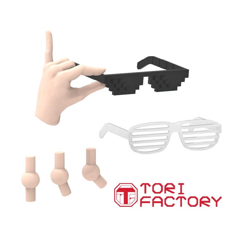[小人物繪舘]*現貨*Tori 1/12 ID-09 眼鏡與尖叫雞 壽屋機娘FIGMA適用道具-細節圖7