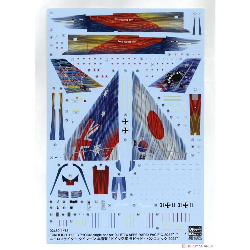【小人物繪舘】*現貨*Hasegawa長谷川02430德國空軍 歐洲戰機 颱風 疾速太平洋2022 限定品 組裝模型-細節圖5