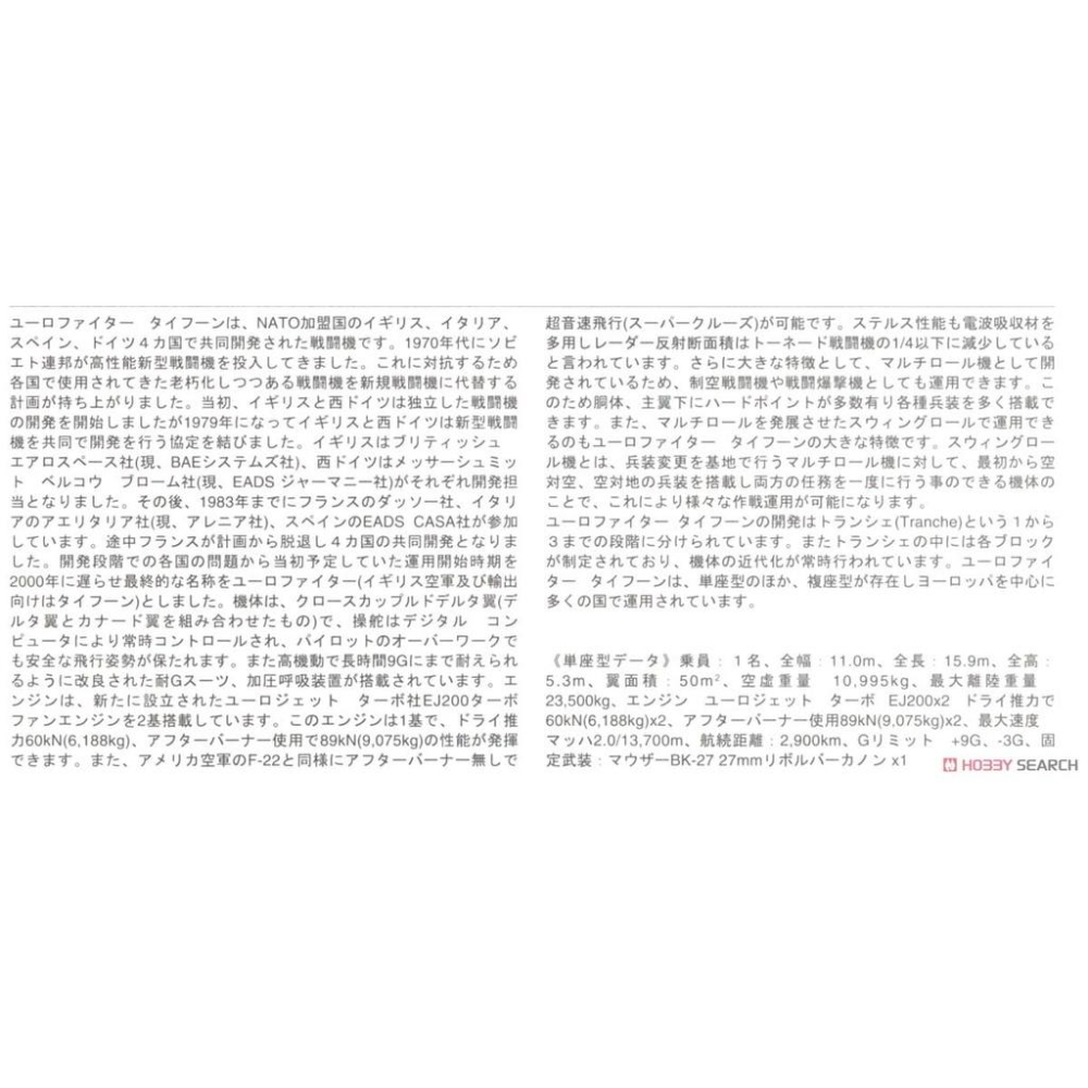 【小人物繪舘】*現貨*Hasegawa長谷川02430德國空軍 歐洲戰機 颱風 疾速太平洋2022 限定品 組裝模型-細節圖6