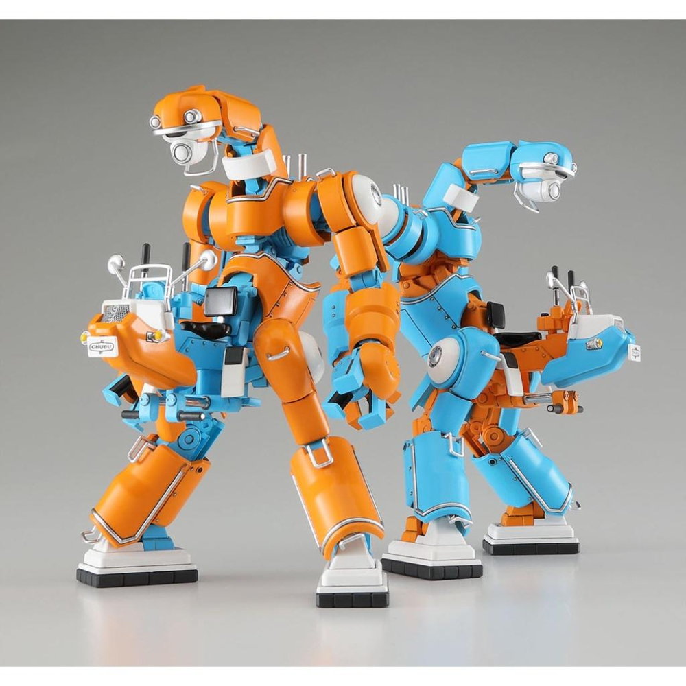 【小人物繪舘】現貨Hasegawa長谷川64791 1/35 Wego CHUBU01輕機器人 橘藍2入 組裝模型-細節圖7