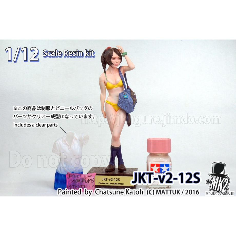 【小人物繪館】*現貨*正日版JKT-v2-12S MK2 JK FIGURE 1/12日本女高中生樹脂人形模型-細節圖2