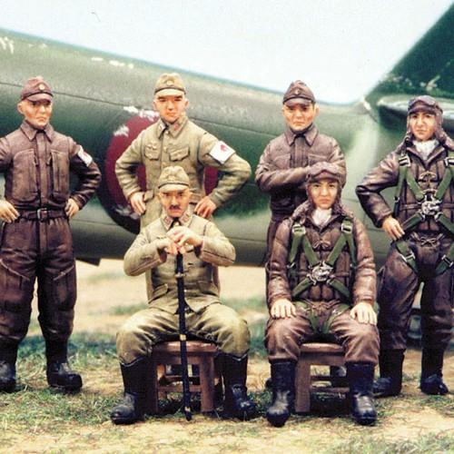 [小人物繪舘]*現貨*SOL樹脂模型MM142 1/48二戰日本陸軍飛行隊 飛行員GK人形非公仔-細節圖2