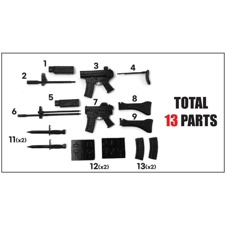 [小人物繪舘]*現貨*Tori(ZLPLA) 1/12 GUN-02 南韓K1A卡賓槍&K2式突擊步槍模型FIGMA適用-細節圖5