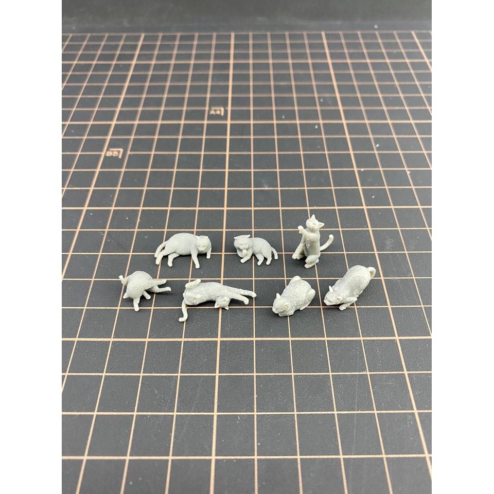 *現貨*Tori(ZLPLA)ZA-008 1/24,1/35貓咪組樹脂模型,模型造景,情景小物,貓模型-細節圖4