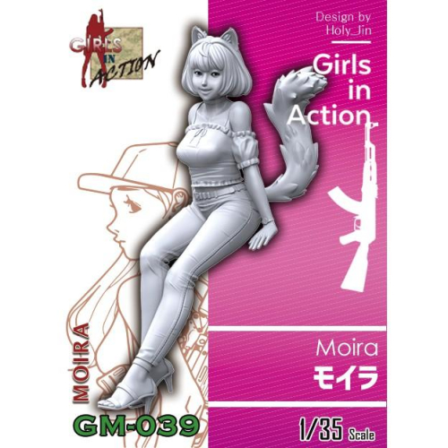 現貨*Tori(ZLPLA)GM-039 Moria 1/35獸娘貓女 女兵系列 樹脂GK人形,模型非美少女公仔