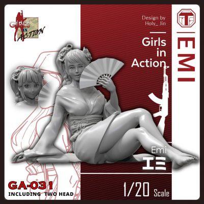 Tori(ZLPLA)GA-031 Emi1/20時裝美女 女兵系列 樹脂GK人形,模型非美少女公仔