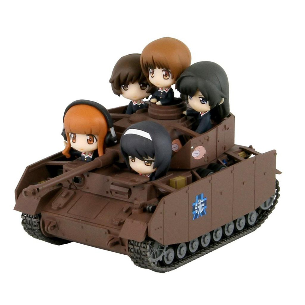 【小人物繪舘】*現貨*日版 PairDot PD20少女與戰車 Q版四號戰車D型改(H仕樣)完成品 附鮟鱇隊5人公仔-細節圖2