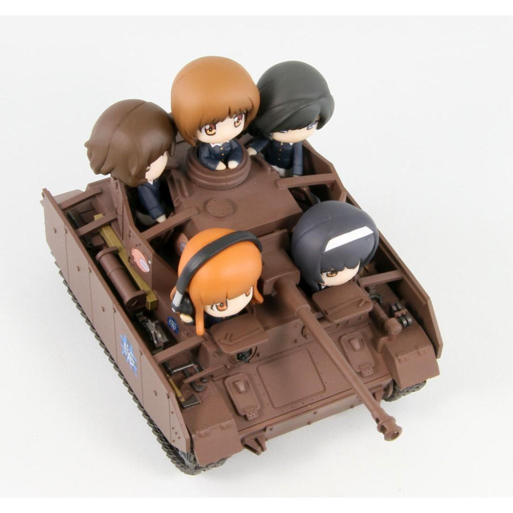 【小人物繪舘】*現貨*日版 PairDot PD20少女與戰車 Q版四號戰車D型改(H仕樣)完成品 附鮟鱇隊5人公仔-細節圖6