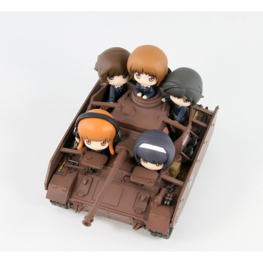 【小人物繪舘】*現貨*日版 PairDot PD20少女與戰車 Q版四號戰車D型改(H仕樣)完成品 附鮟鱇隊5人公仔-細節圖7