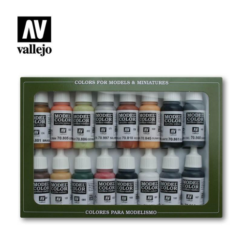 [小人物繪舘]70107AV漆 model color環保水漆GERMAN COLORS WWII 二戰德軍16色套組 - 小人物繪舘 ...