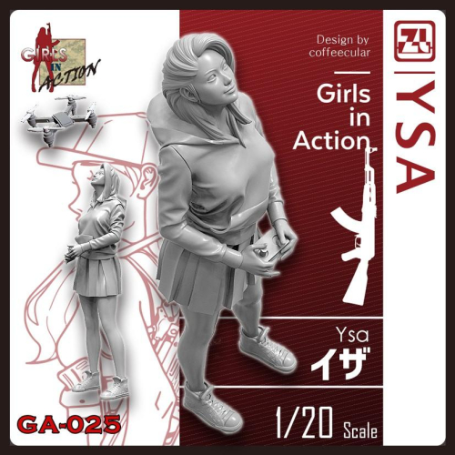 ZLPLA GA-025 Ysa 1/20美女 女兵系列1/20 樹脂GK人形,手辦模型非美少女公仔