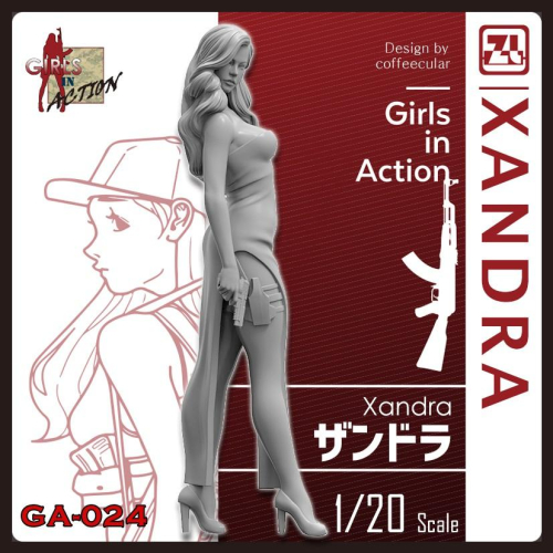 *新到貨*ZLPLA GA-024 Xandra 1/20美女 女兵系列1/20 樹脂GK人形,手辦模型非美少女公仔