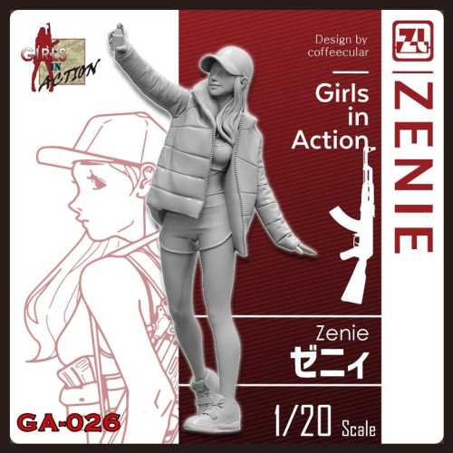 *新到貨*ZLPLA GA-026 Zenie 1/20美女 女兵系列1/20 樹脂GK人形,手辦模型非美少女公仔