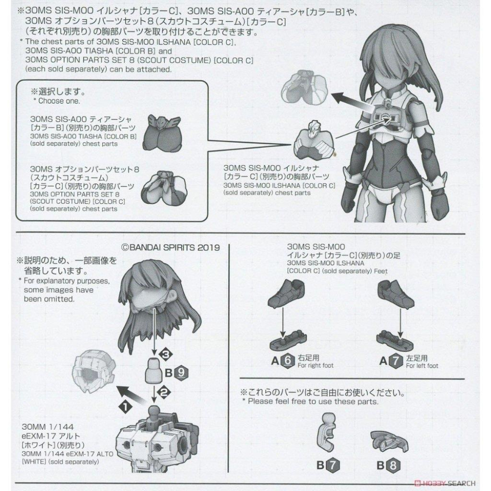 【小人物繪舘】*現貨* BANDAI萬代30MS 組裝少女輕作戰 配件套組9（指揮裝）[顏色C]-細節圖9