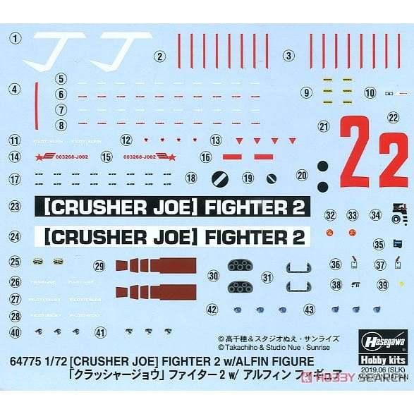 【小人物繪舘】*現貨*Hasegawa長谷川 1/72 宇宙先鋒Crusher Joe 破碎機喬 戰鬥機2含阿爾芬人形-細節圖8