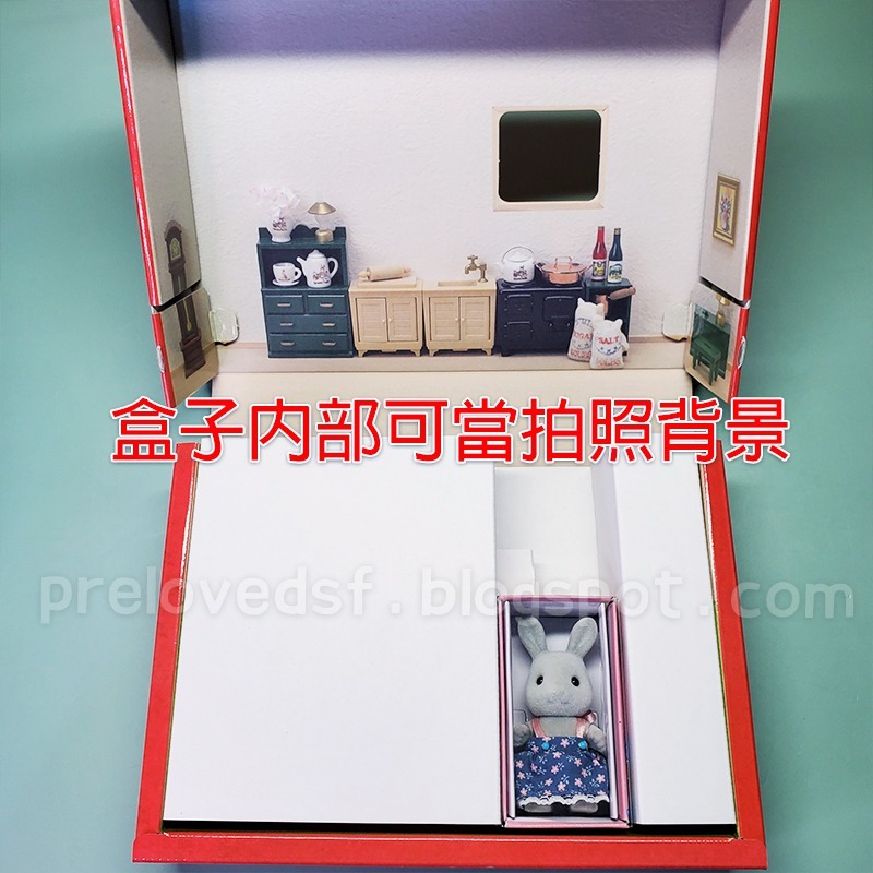 森林家族 絕版 30週年紀念特刊 復刻版灰兔玩偶 雙面海報〈清空間放山雞〉-細節圖3