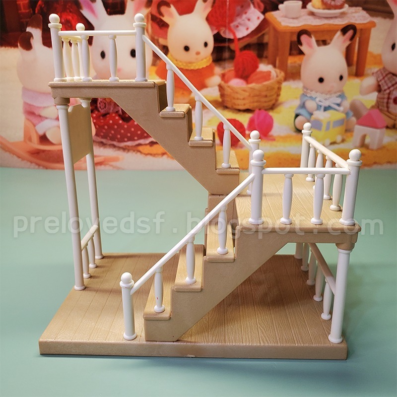 森林家族 絕版 麵包店 樓梯 DIY 改造用 二手無盒〈清空間放山雞〉-細節圖2