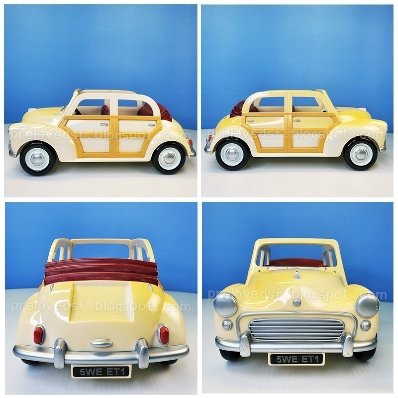 Sylvanian Families 森林家族 三色貓 白色敞篷車 家庭車 絕版〈清空間放山雞〉-細節圖2