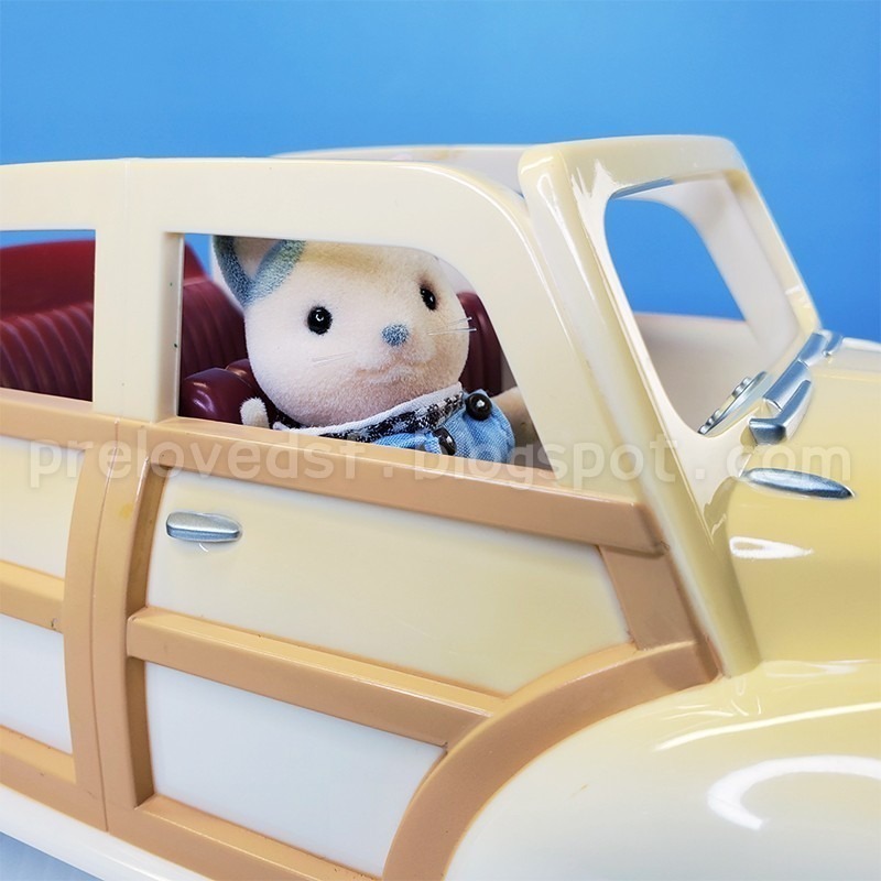 Sylvanian Families 森林家族 三色貓 白色敞篷車 家庭車 絕版〈清空間放山雞〉-細節圖5