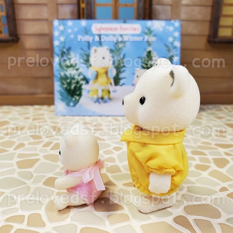 Sylvanian Families 森林家族 北極熊 白熊 滑雪溜冰組 英版 絕版〈清空間放山雞〉-細節圖3