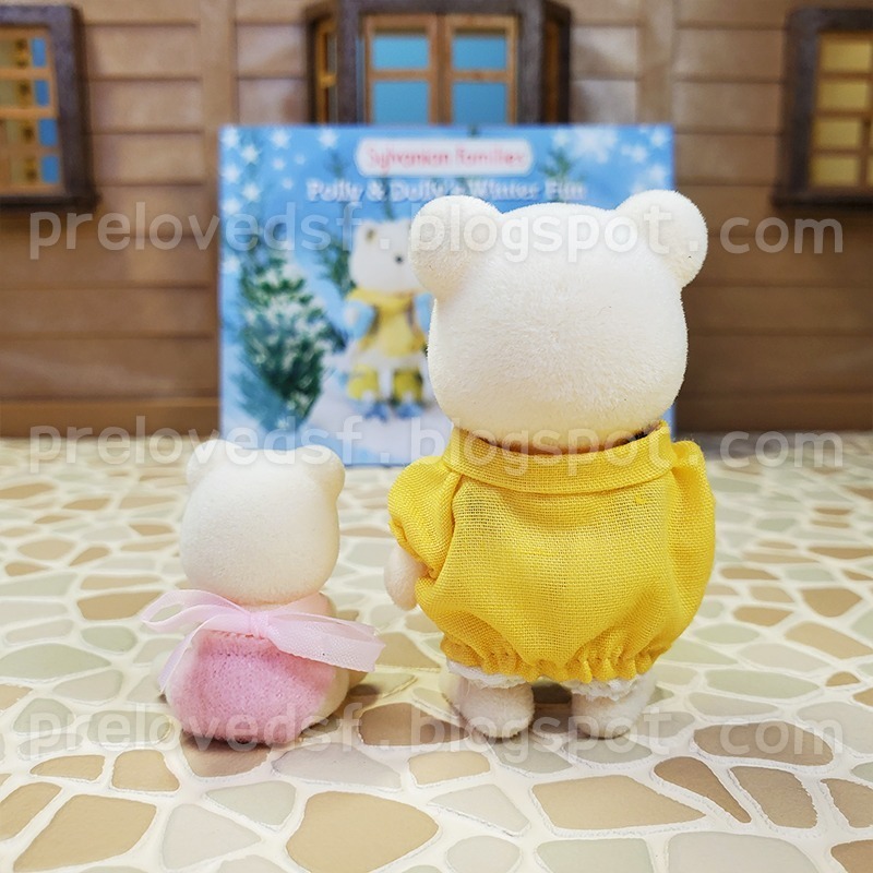 Sylvanian Families 森林家族 北極熊 白熊 滑雪溜冰組 英版 絕版〈清空間放山雞〉-細節圖4