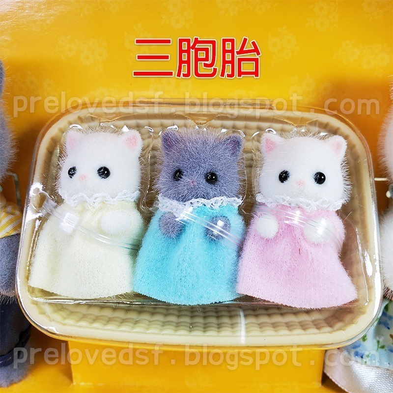 森林家族 35週年紀念 豪華別墅禮盒玩偶 波斯貓 爸爸媽媽三胞胎 〈清空間放山雞〉-細節圖4