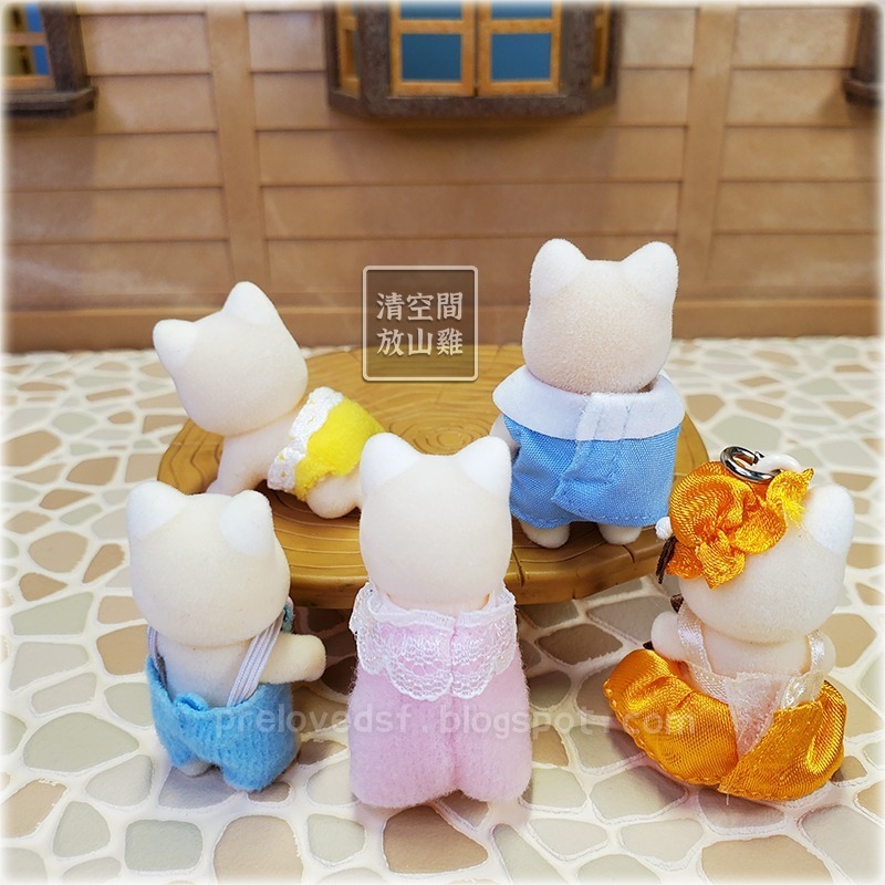 Sylvanian Families 森林家族 牛奶貓 絲綢貓 貓寶寶五隻不拆售〈清空間放山雞〉-細節圖3