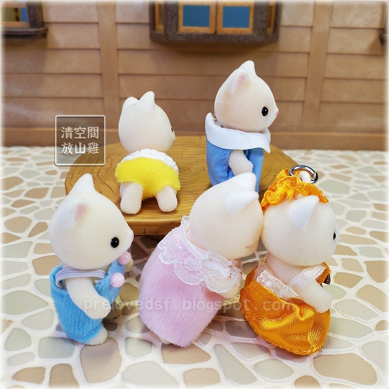 Sylvanian Families 森林家族 牛奶貓 絲綢貓 貓寶寶五隻不拆售〈清空間放山雞〉-細節圖4